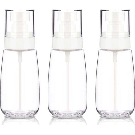 Lot de 3 Vaporisateurs de Voyage 100 ml Vides Mini Flacons Plastique Brume Fine (1/4)