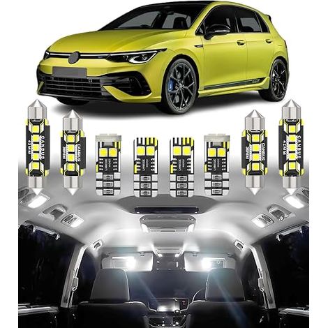 Car Interior LED Light Kit Replacement for Volkswagen VW GOLF GTI 6 7 MK6 MK7 2008-2018 Interior Lighting White (1/5)