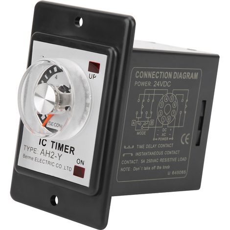 Relais Temporisé 24V DC AH2 - Minuterie Électrique Fiable pour Circuits de Commande (1/5)
