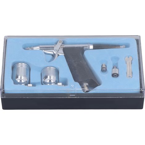 Pistolet Pulvérisateur à Peinture Airbrush Double Action Gâchette Alimentation par Gravité pour Peinture Auto DIY Décoration (1/5)