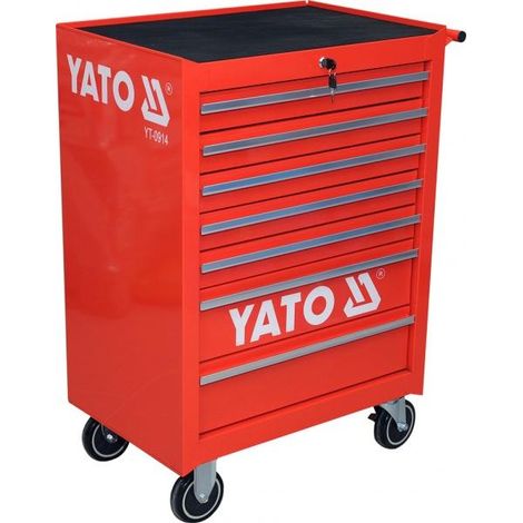 Yato YT-0914 Carro de herramientas rojo con 7 cajones