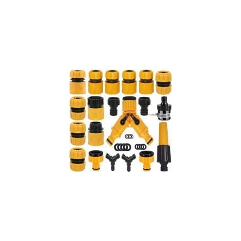 Lot de 20 Connecteur de Raccord Tuyau D'arrosage,Adaptateur Robinet Tuyau Arrosage,Séparateur de Tuyau en Y, Connecteur de Robinet Universel, etc. (1/4)