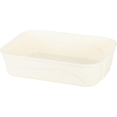 Bac litière chat 15,2x10,4x3,5 cm plastique dessus ouvert, autonettoyant petits animaux nettoyage facile