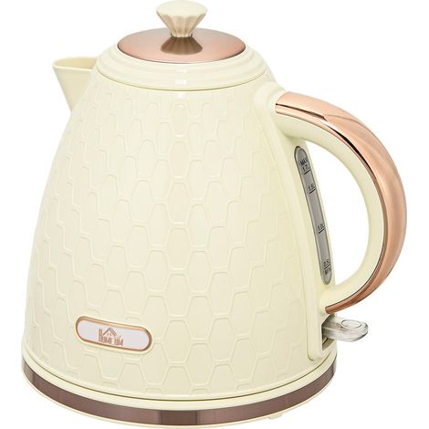 Bouilloire Électrique Rapide 2200W Chauffe Express 45s avec Filtre Lavable et Indicateur d'Eau Beige (1/5)