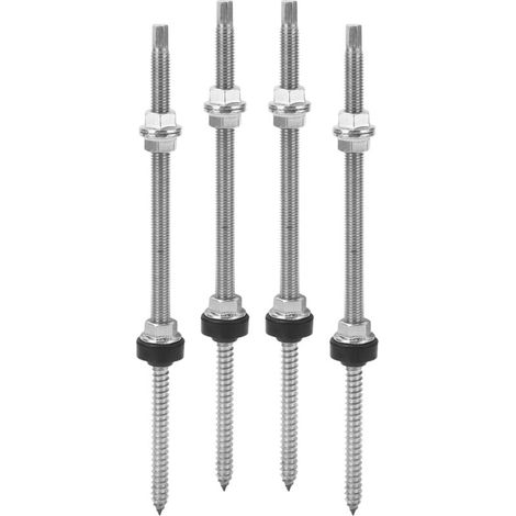 4 Pieces PV Support Screws Double Head Photovoltaic Mounting Screws Stainless Steel Solar Panel Mounting Accessories A (1/5)