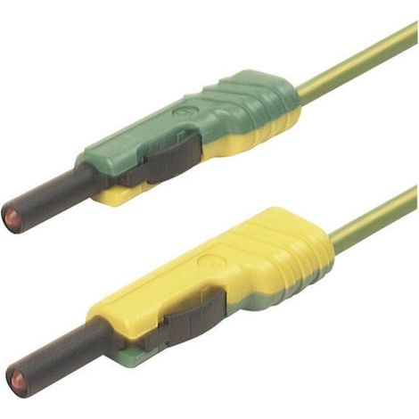 SKS Hirschmann MLB 100/1 V cordón de medida amarillo y verde