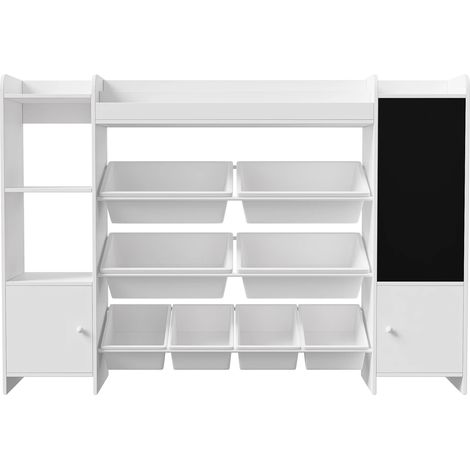 Étagère, Rangement Multifonctionnel, Design Sûr pour Enfants, Blanc (1/2)