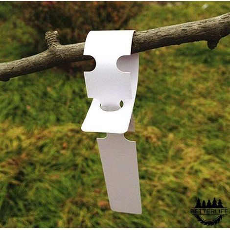 200 Étiquettes en Plastique Blanc pour Plantes et Arbres - Dimensions 2 x 20cm - Grande Surface d'Écriture (1/5)