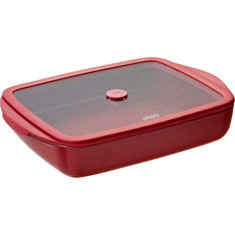 Plat à four rectangulaire 1.6l + couvercle - Pebbly - 40-PKV077 (1/2)