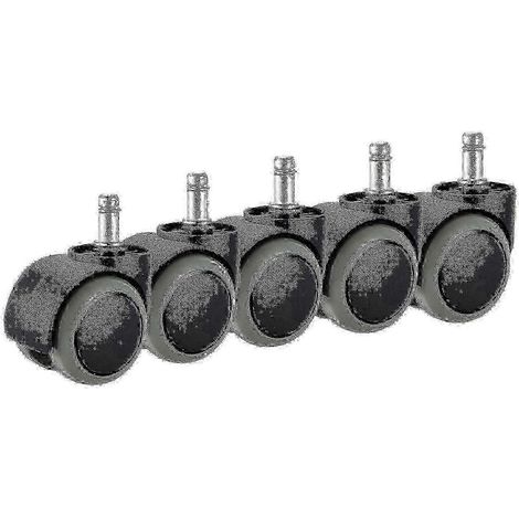 Roulettes pour chaise de bureau - Lot de 5, pour chaise IKEA (10 mm x 22 mm) - Roulettes robustes (1/5)