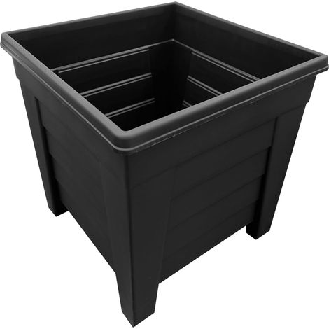 4 x BROWN Grosvenor Square Planter 33cm Plant Pots