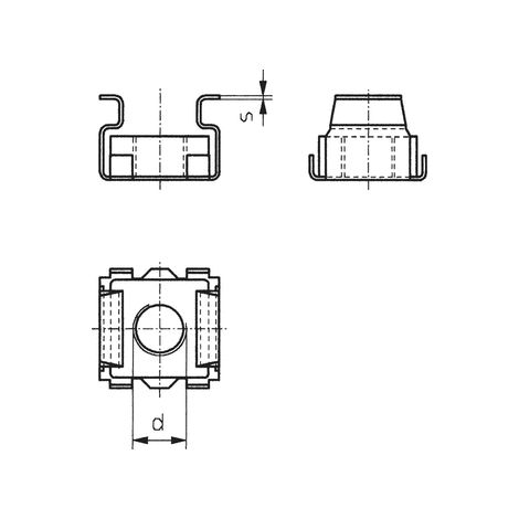 TOOLCRAFT 521823 Dadi in gabbia M5 Acciaio 10 pz.