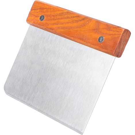 Grattoir à Farine Manche en Bois Coupe-pâte Facile en Acier Inoxydable et Levage Pratique Cuisine Professionnelle et Fabrication (1/5)