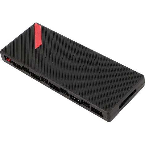 Concentrador de ventiladores ARGB con base magnética oculta, puerto de alimentación Serial ATA de 5 V, PWM de 3 pines, compatible con 10 ventiladores de caja de PC.