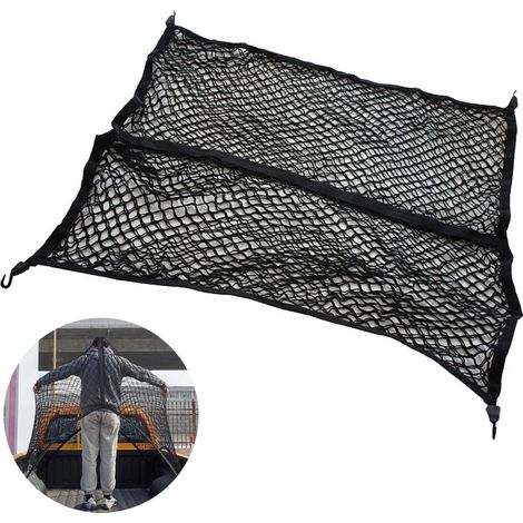 Filet Remorque - Maille Extensible Jusqu'à 2,4 m - Pour Chargement Camion et Remorque - 1,1 x 1,2 m - 1 Pièce (1/5)