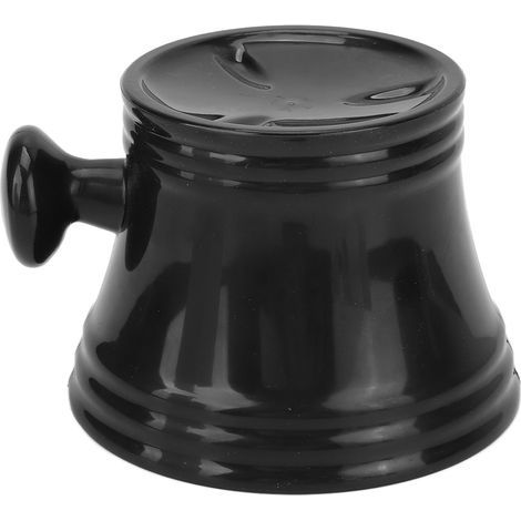 Bol à savon pour rasage, noir, parfait pour barbier, voyage et usage domestique. (1/5)