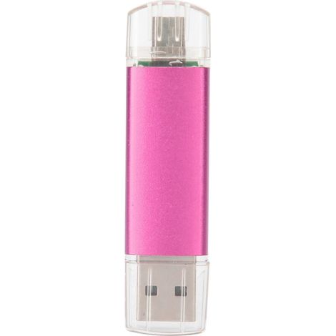 Clé USB 2 en 1 OTG avec Haut Stockage - Mémoire Externe 8GB Rouge Rose (1/5)