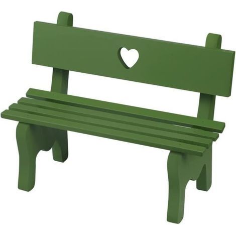 Miniature Bank - Dollhouse - Green - Wood - Home Decor - Garden Accessory