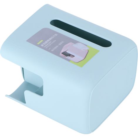 Boîte de Rangement Multifonction pour Bureau - Porte-Mouchoirs et Organisateur de Bureau Bleu (1/5)