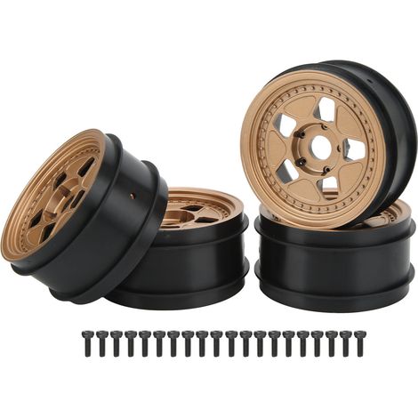 Lot de 4 moyeux de roue RC en plastique marron pour voiture sport professionnelle ARRMA 1/7 1/8 (1/5)