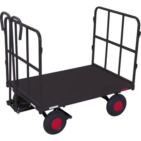 Cordes Handpritschenwagen mit 2 Rohrgitterwänden RAL 7016 (1/3)