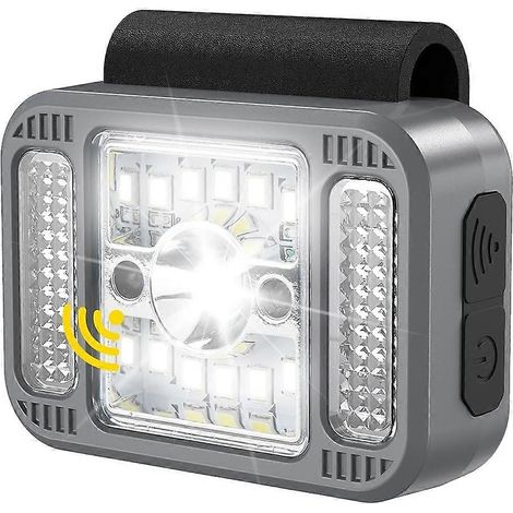 Lampe de course à commande gestuelle, éclairage pour coureurs avec 6 modes d'éclairage, lampe à pince rechargeable USB-C (1/4)