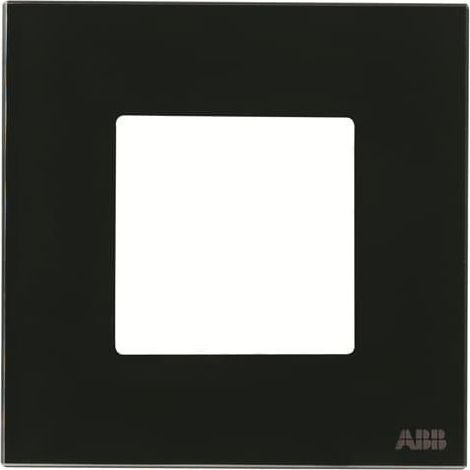 Zenit Plaque de Finition 2 modules Verre Noir 2CLA227100N3102 ABB N2271CN