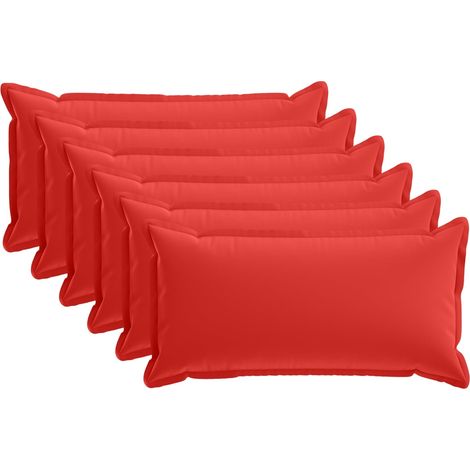 Throw Pillow 6 pcs HOUTEN Red 40 x 70 cm Polyester vidaXL