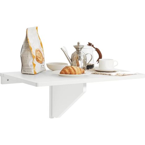SoBuy Folding Wood Wall Kitchen Dining Table 60x40cm,White,FWT03-W (1/5)