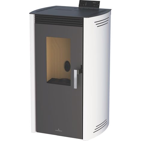 BRONPI - TermoEstufa de Pellet Color Marfil Modelo NOA-H-MF de 16 kW (1/5)