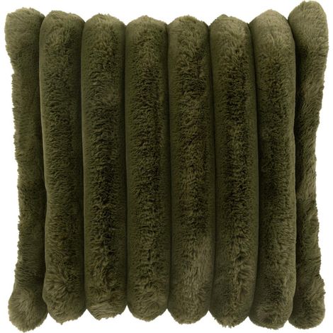 Coussin Déco "Corduroy" 45x45cm Vert Foncé (1/2)