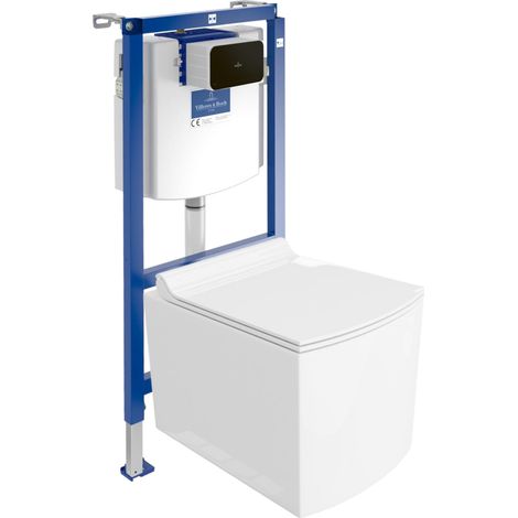 VILLEROY&BOCH WC Set mit Vorwandelement, Wand-WC und Spülknopf (1/5)
