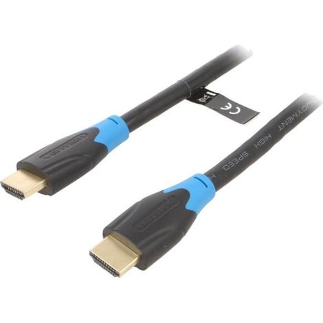 Cable- HDMI 2.0- HDMI prise.de deux cotes- PVC- 1m- noir- Brin- CCS