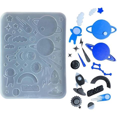 DIY-Kristall-Epoxidharzform, Stern- und Planetenform, Planetenornament