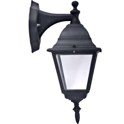 BRILLIANT - NEWPORT applique exterieure - descendante - coloris noir - metal/verre E27 1x60W