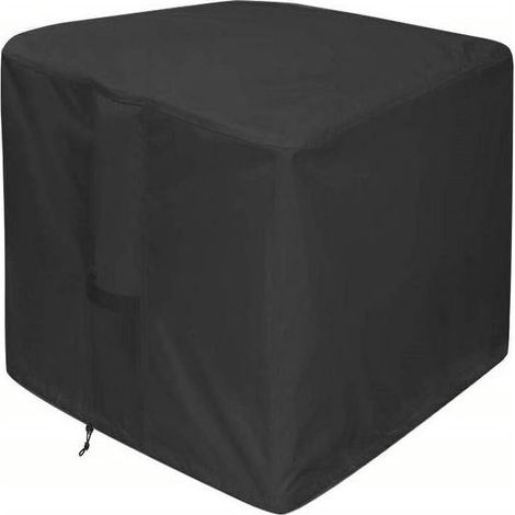 Housse de protection pour foyer - Housse de table de foyer carrée 420D imperméable et résistante pour patio - Noire (carrée - 82 x 82 x 61 cm) - Convient aux housses de foyer/bol de 32 pouces (1/4)