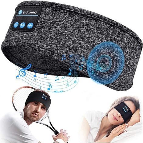 Cuffie wireless grigie per dormire – Archetto Bluetooth per dormire su un fianco – Cancellazione del rumore – Design ultrasottile (1/5)