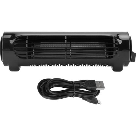 Ventilateur de siège auto Ortviai CF02 en ABS, 3 vitesses, alimenté par USB, silencieux et portable – Noir