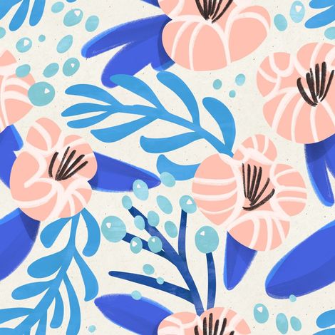 Tela decorativa para exteriores Oxford - Motivo: Flores en el agua I DR210 (1/5)