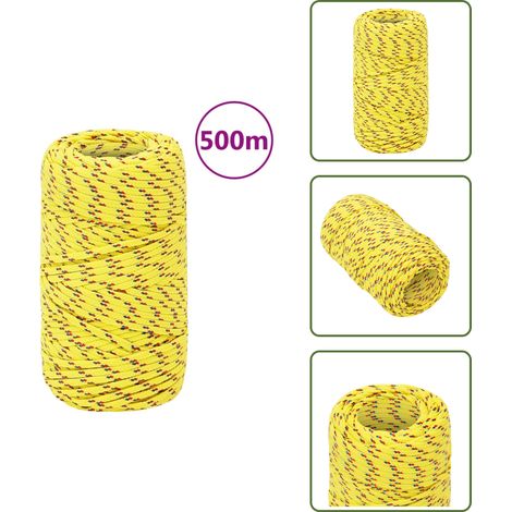 Corde de bateau Jaune 2 mm 500 m Polypropylène - Corde De Bateau - Corde Nautique - Corde Polypropylene - Amarrage - Voilier (1/5)