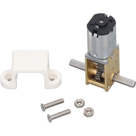 DC6V 190RPM Schneckengetriebemotor, Doppelwelle mit Montagehalterung, Mikro-Untersetzungsmotor für Smart Cars (1/4)