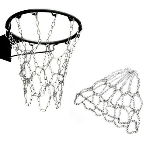 Ball Basketball Net, Outdoor Metal Basketball Net, Basketball Net Replacement, Heavy Duty Basketball Net for Indoor Basketball Court, Campus Basketball Court (1/5)