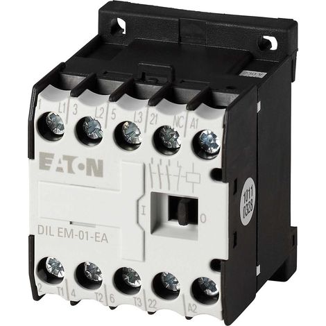 Contactor miniatura, 4 kW/400 V, control 24 V CC DILEM-01-G-EA (24 V CC)