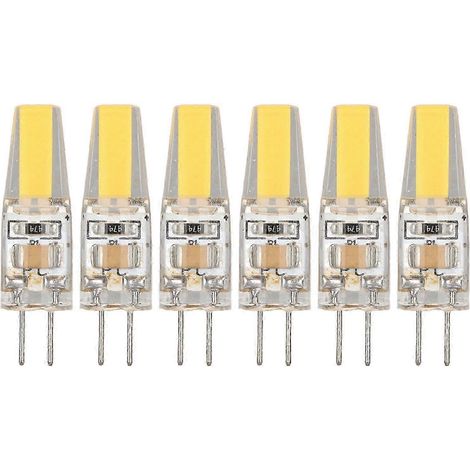 Lot de 6 ampoules LED COB G4 6W 500LM à gel de silice, économie d'énergie, pour plafonnier, mur ou table, 220V (1/4)
