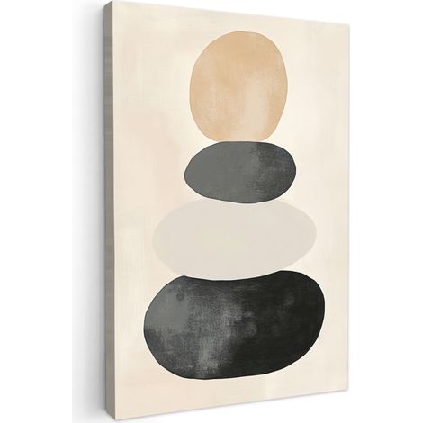 Canvas Print Japandi - Wabi sabi - Beige 20x30 cm