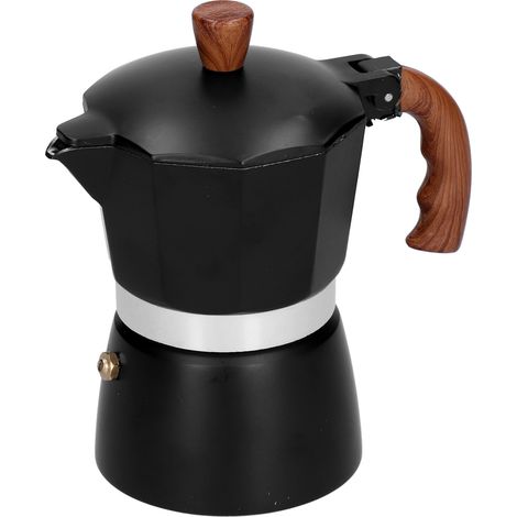 Espressokanne aus Aluminiumlegierung, 300 ml, 6 Tassen, wärmeisolierter Griff, tragbar für Zuhause und Büro. (1/5)