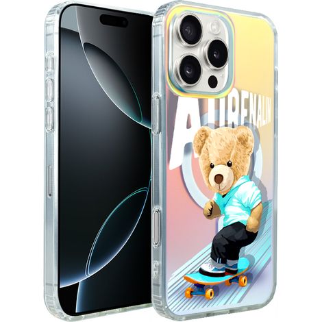 iPhone 16 Pro Max ibizu California Sunset Hülle mit MagSafe, Farbwechsel, Adrenalin und Skateboard-Motiven (1/5)