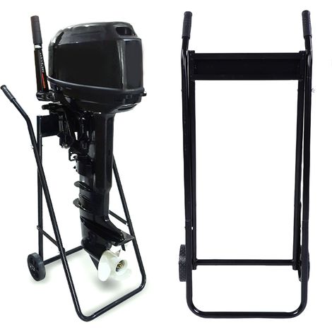 Support robuste pour moteur hors-bord, capacité de charge de 75 kg (165 lb), chariot pour moteur de bateau, idéal pour la réparation, l'entretien et le rangement. (1/4)