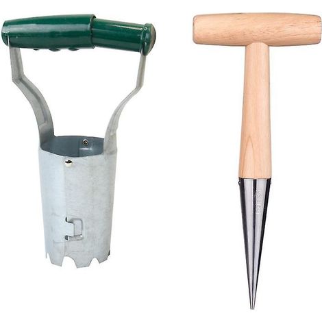 lot De 2 Outils De Plantation Comprenant 1 Pot Ampoule Avec Marqueurs De Profondeur, 1 Cloche De Plantation En Mtal, Kit De Transplantation Idal (1/5)