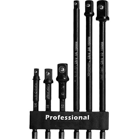 Adaptateurs porte douille Socket Adaptor Converter Set, tournevis porte-embout ou une perceuse visseuse 6pcs (1/5)